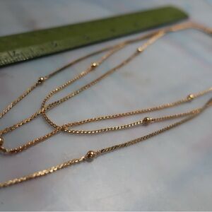 MONET Vintage 3-strand Goldtone Necklace